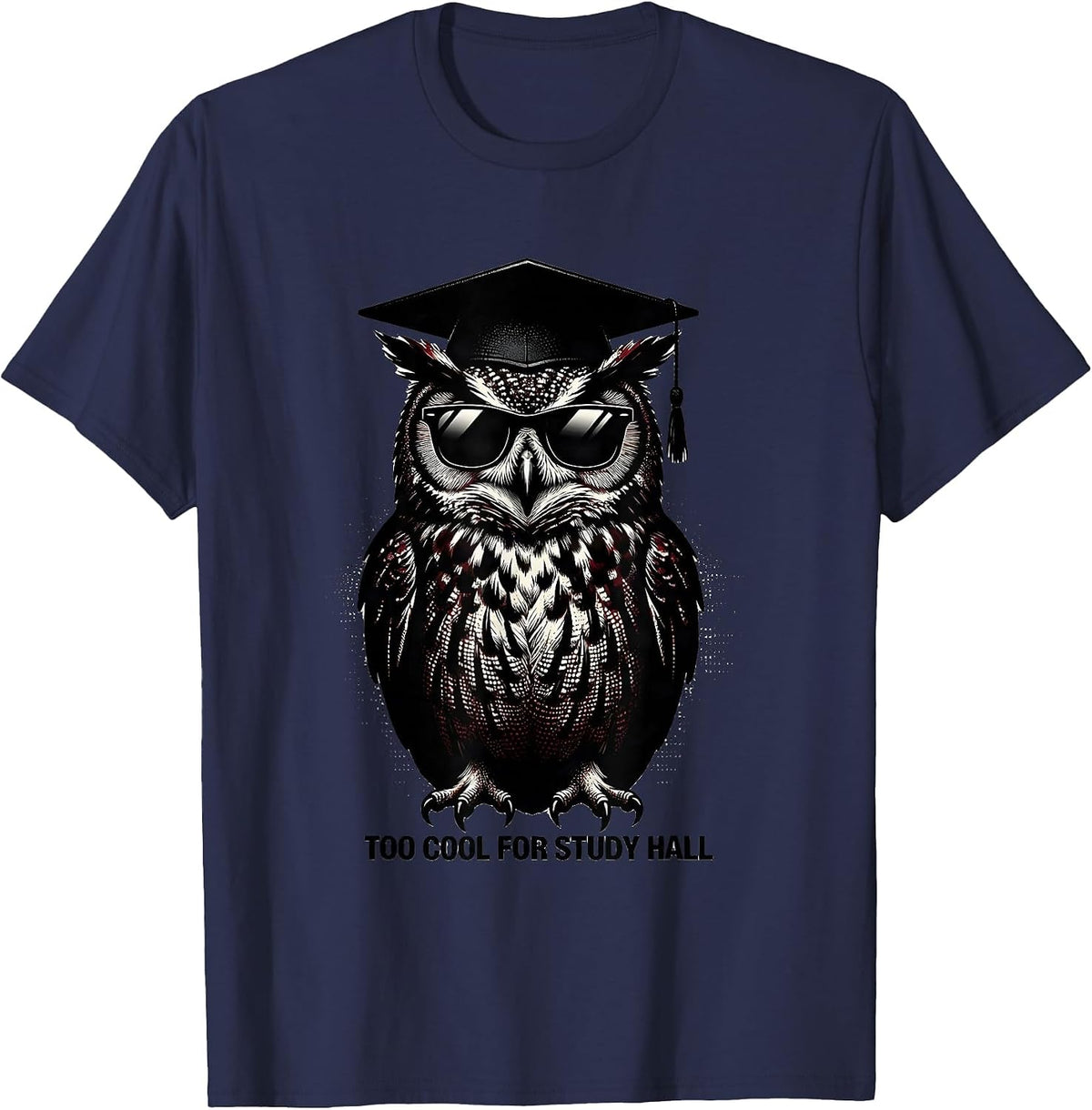 Men's Too Cool For Study Hall Teacher Life Design T-Shirt - Navy Blue