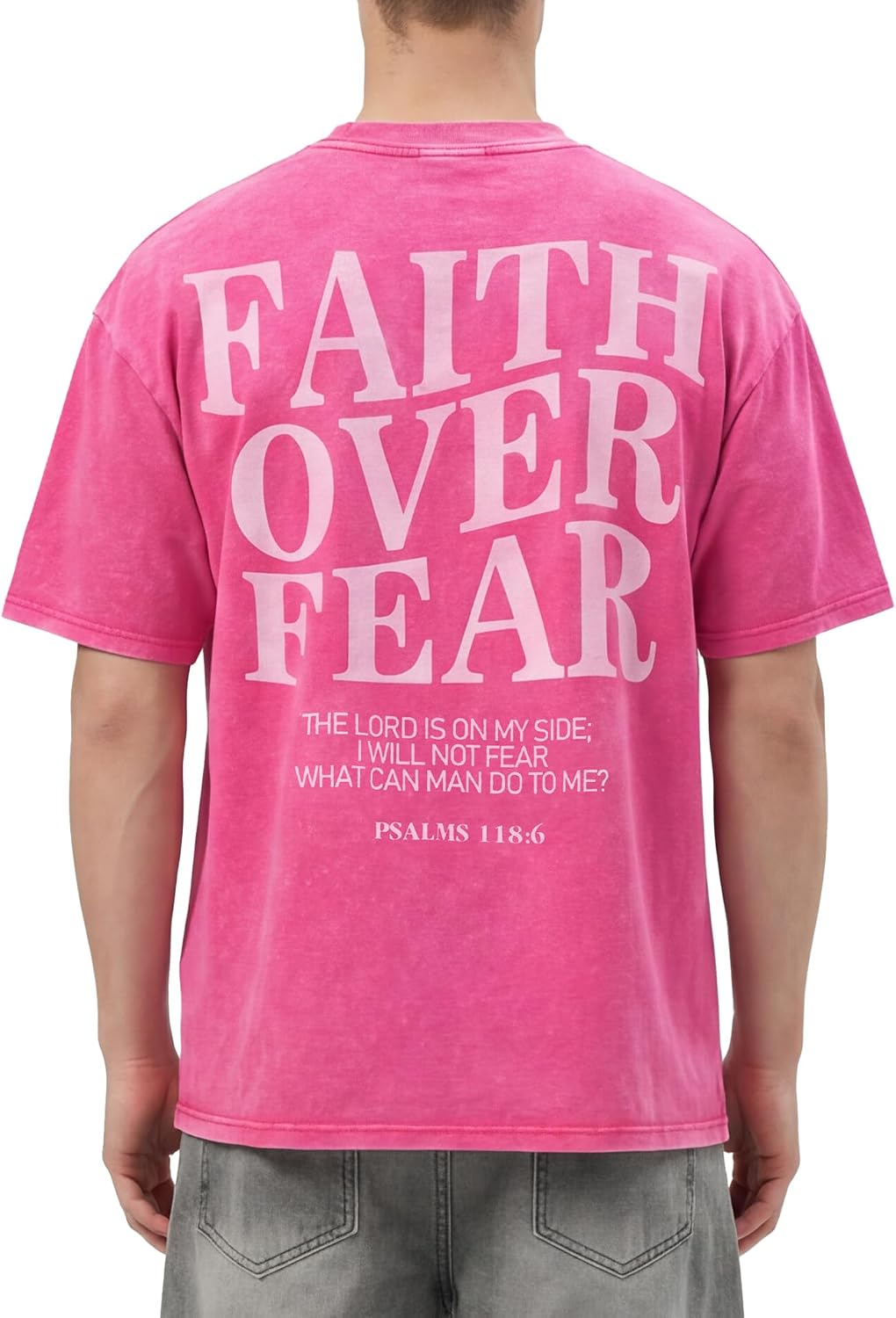 Christian T-Shirts for Men, Y2K Graphic Tees Shirt Unisex - C Graphic Pink