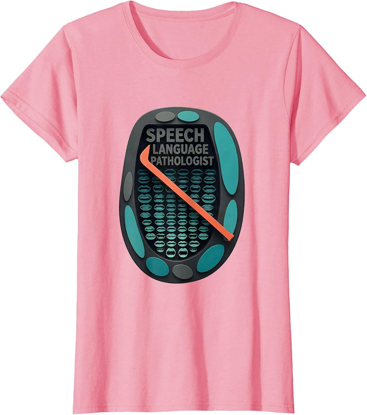 Women's Speech Language Pathologist Midcentury Modern SLP Retro T-Shirt - Pink