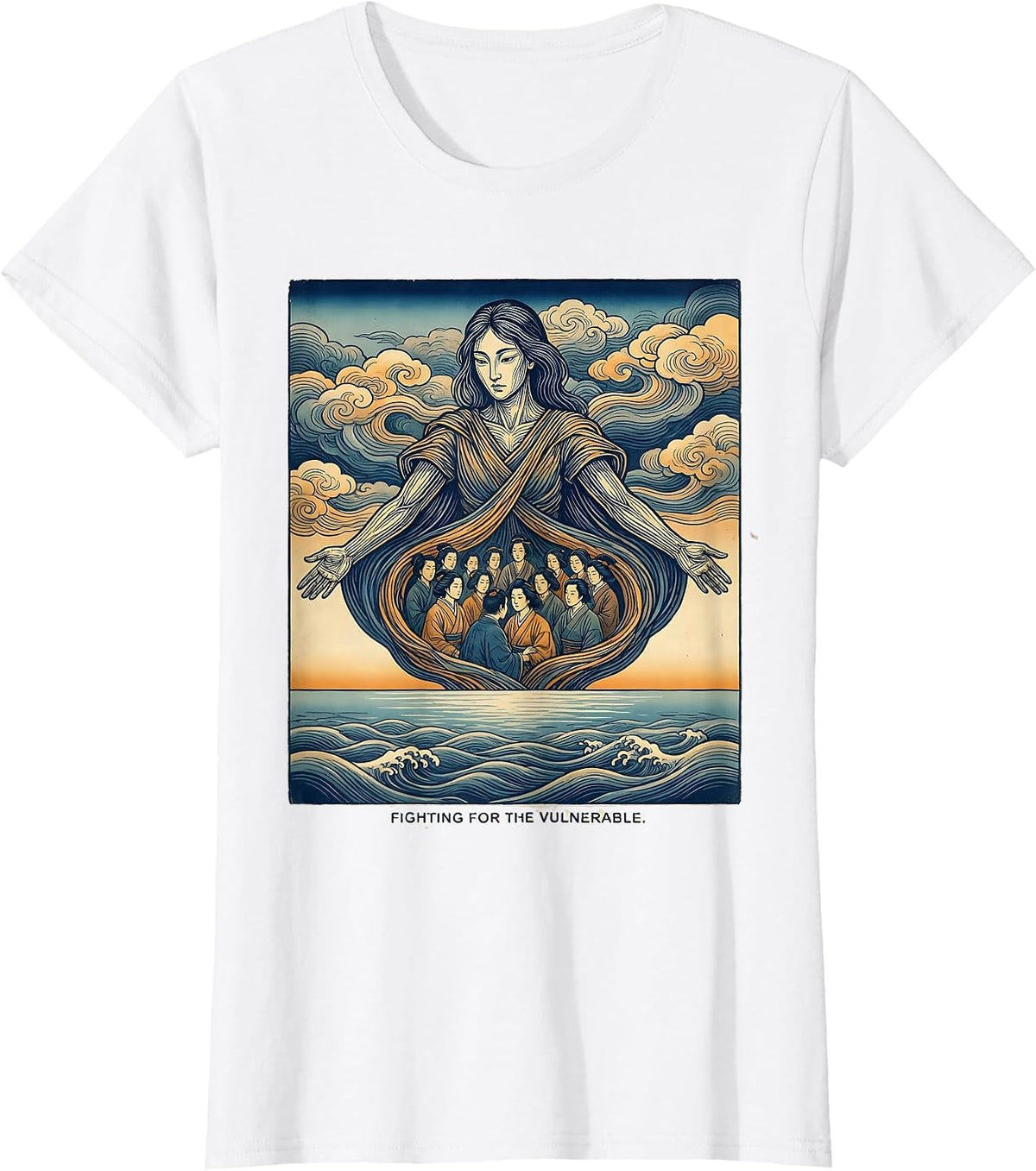 Women's Fighting for the Vulnerable Social Worker Design T-Shirt - White