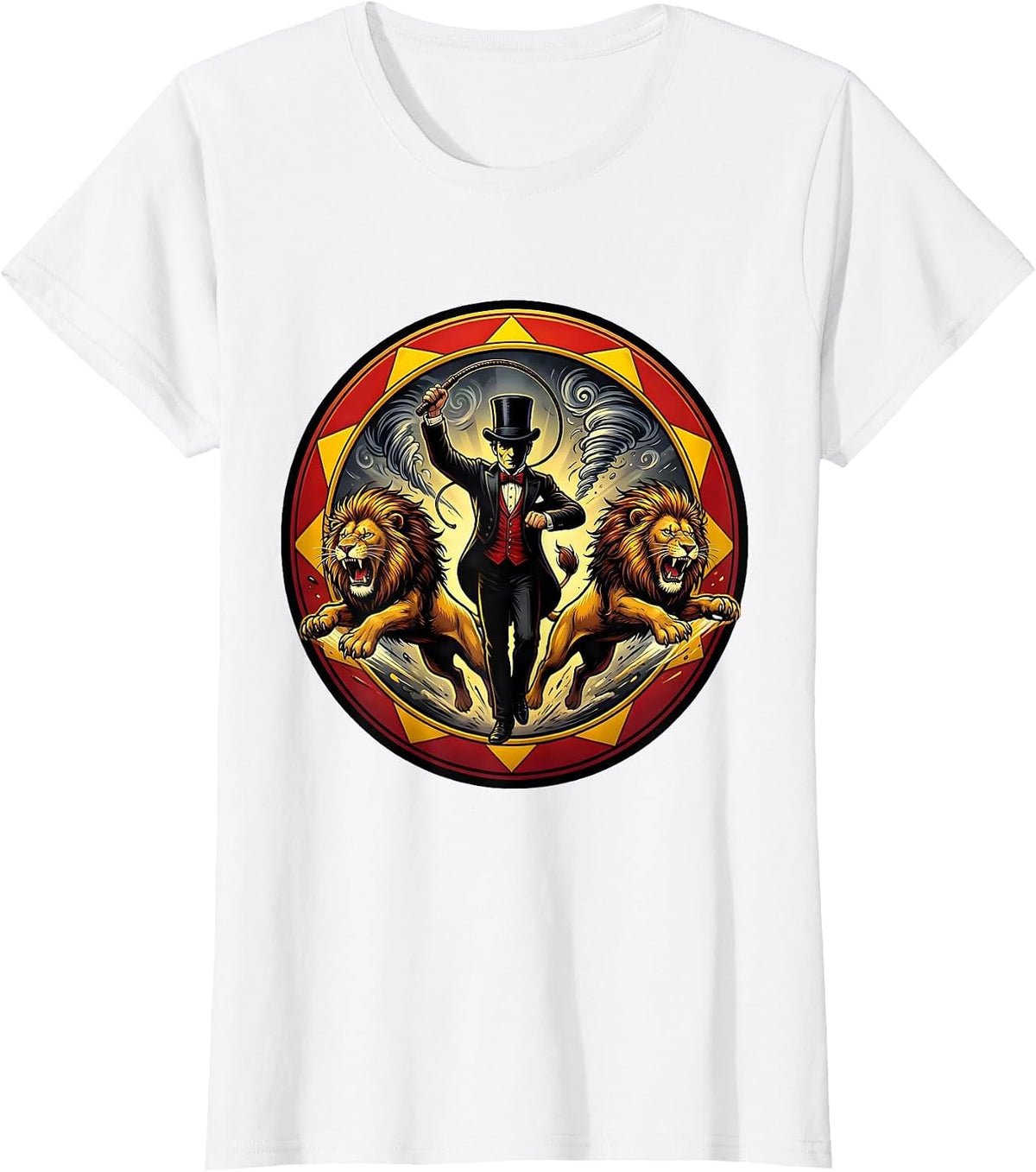 Chaos Coordinator Ringmaster Lion Tamer Graphic T-Shirt - White