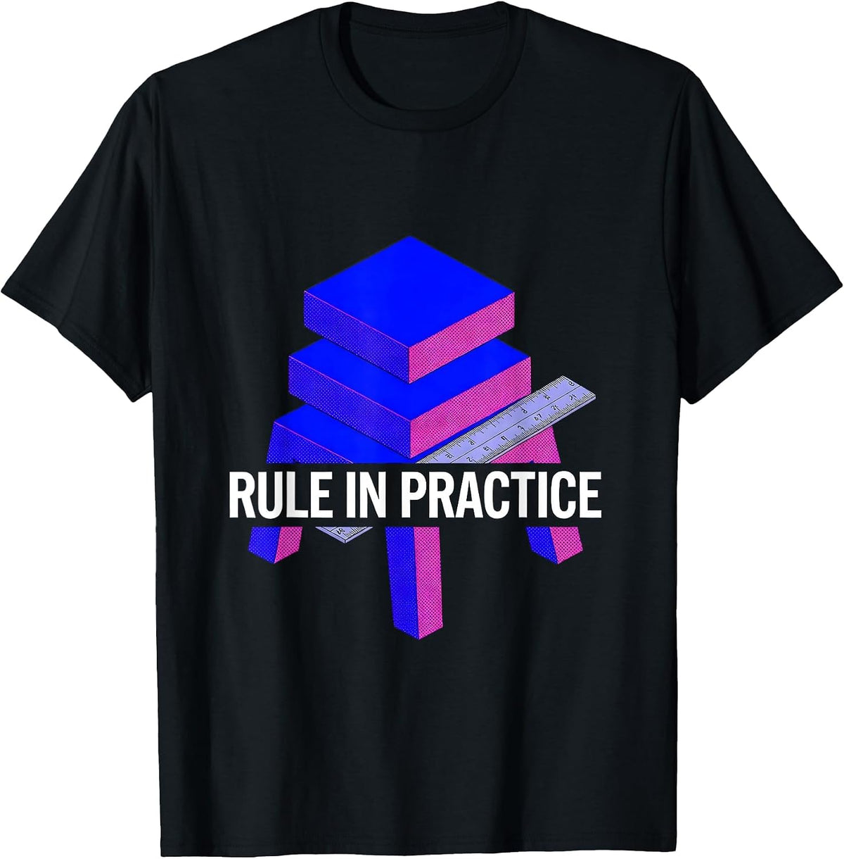 Men's Rule In Practice Bauhaus Modernist Design Enthusiast 100th T-Shirt - Black