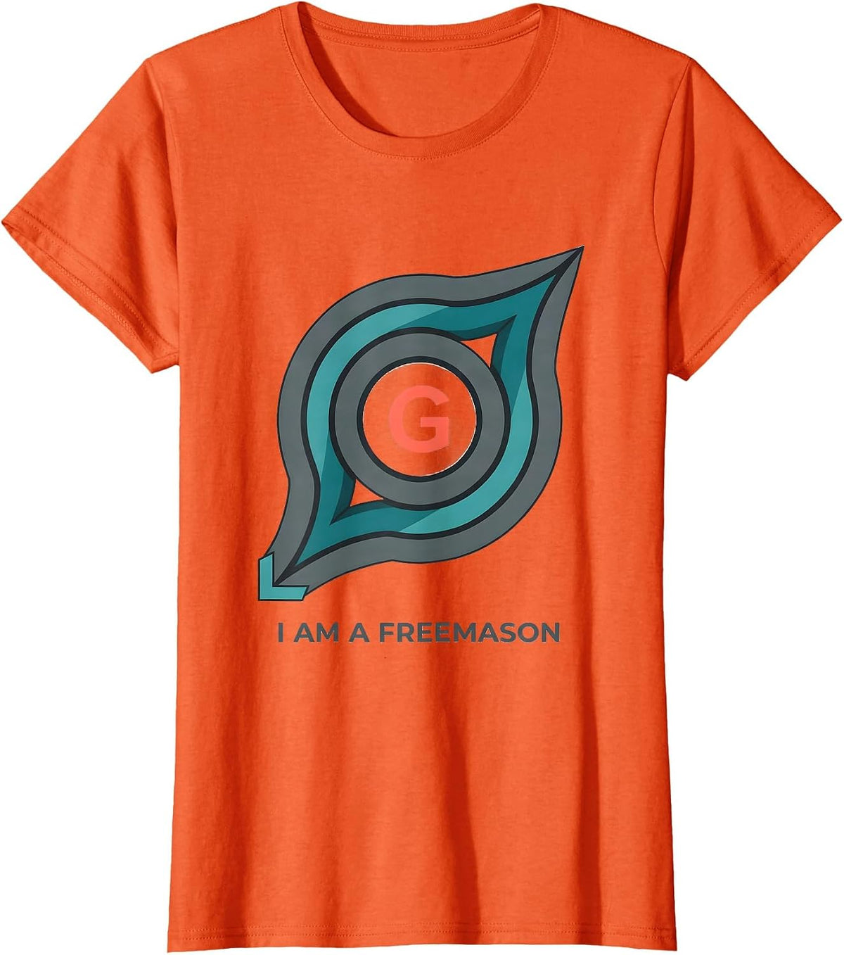 I Am A Freemason Flat Vector Masonic Fraternal Pride T-Shirt - Orange