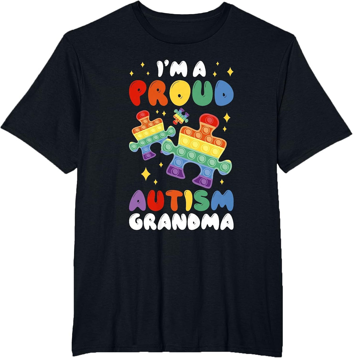I'm A Proud Autism Grandma T-Shirt - Black