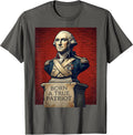 Born a True Patriot George Washington Design T-Shirt - Asphalt Grey
