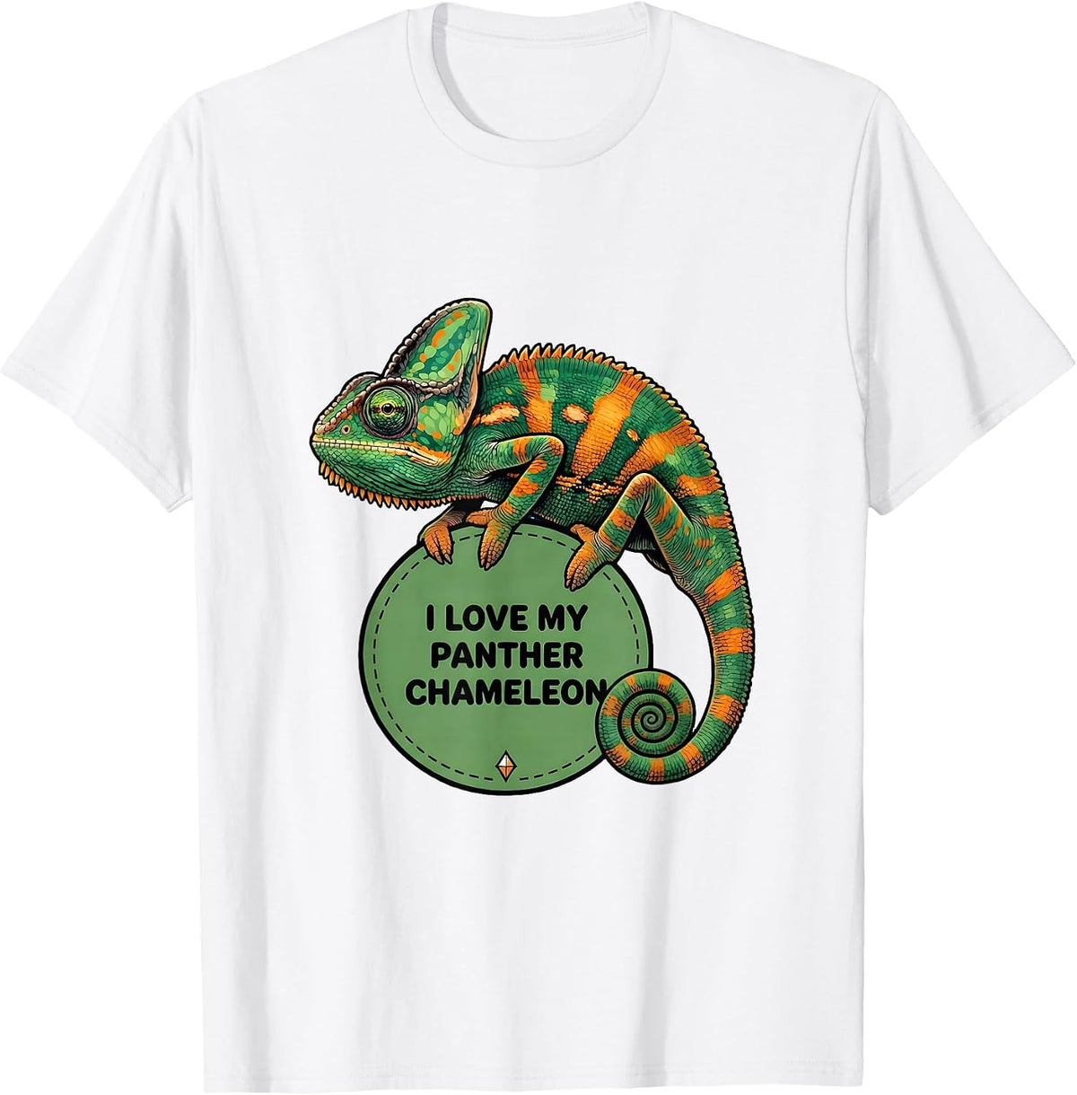 Men's I Love My Panther Chameleon Reptile Lover Herpetology Hobby T-Shirt - White