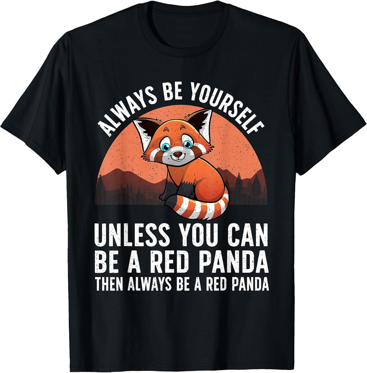 Cool Red Panda Design for Men Women Kids Animal Lover Pandas T-Shirt - Black