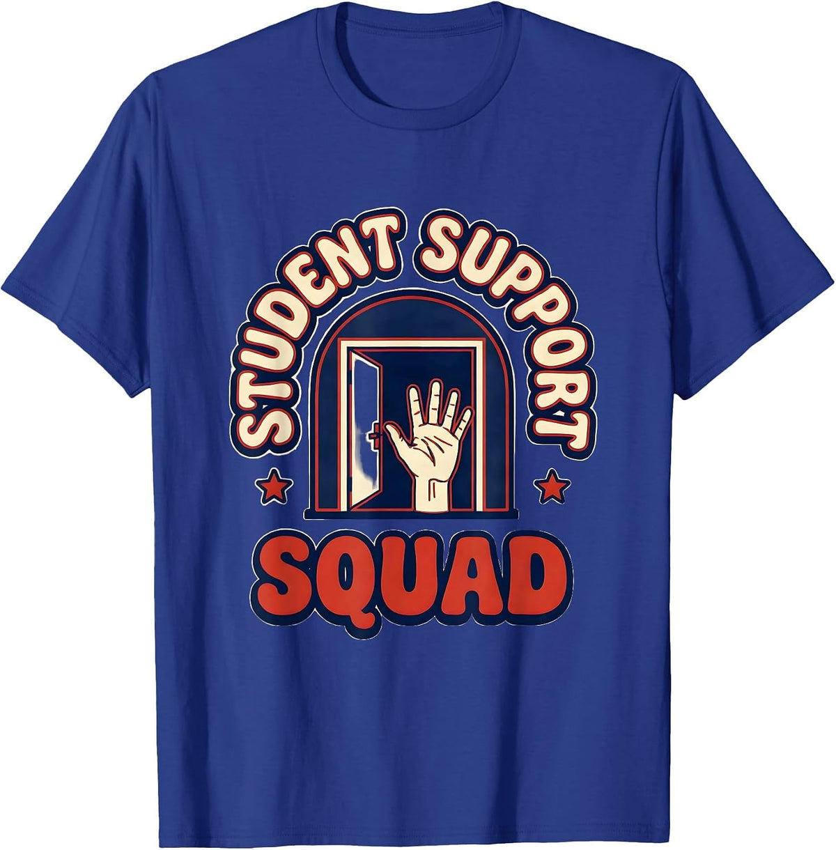 Student Support Squad Retro PTA Crew Parent Volunteer Pride T-Shirt - Royal Blue