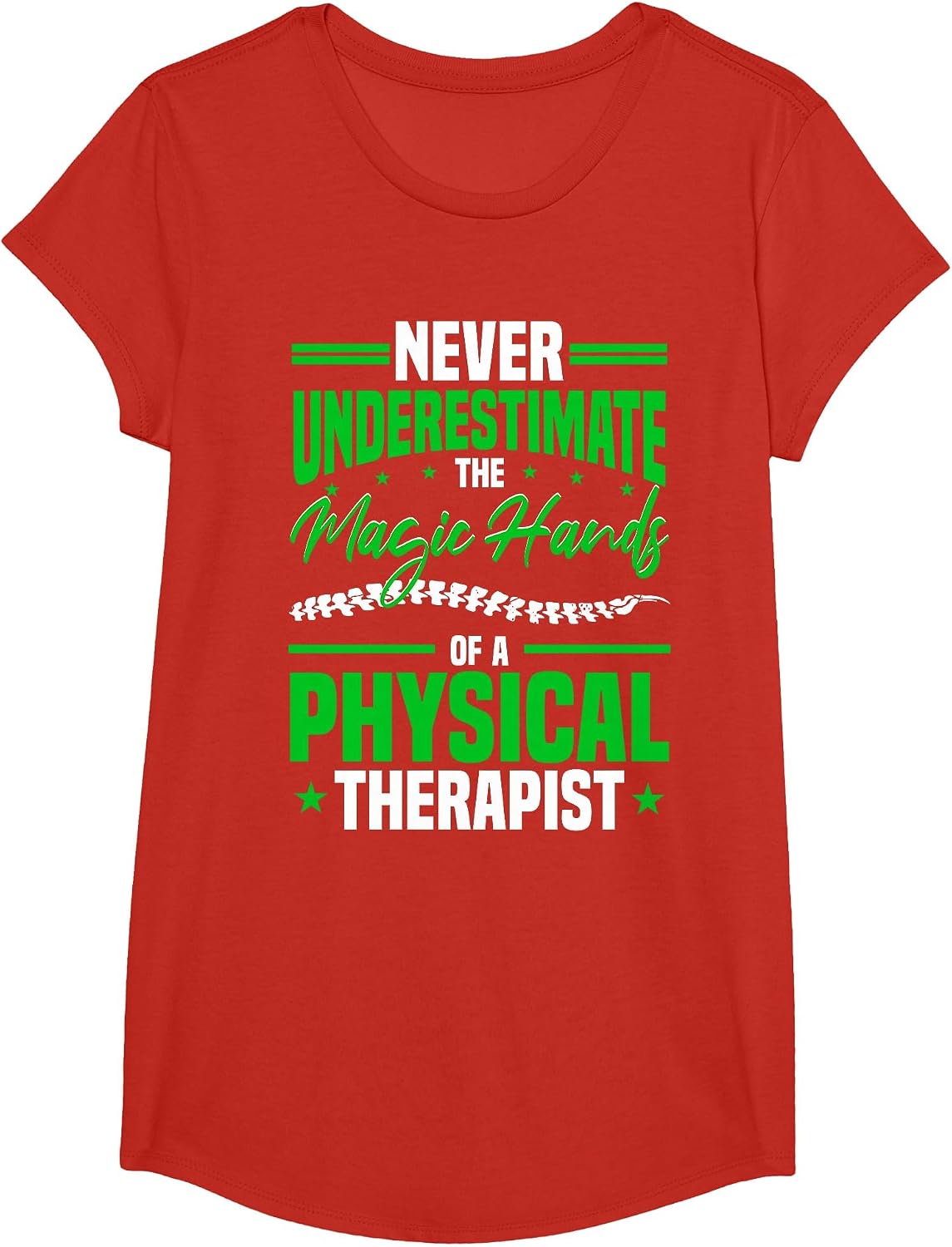 Funny Physical Therapist Saying Physiotherapy PT T-Shirt - Girls Red
