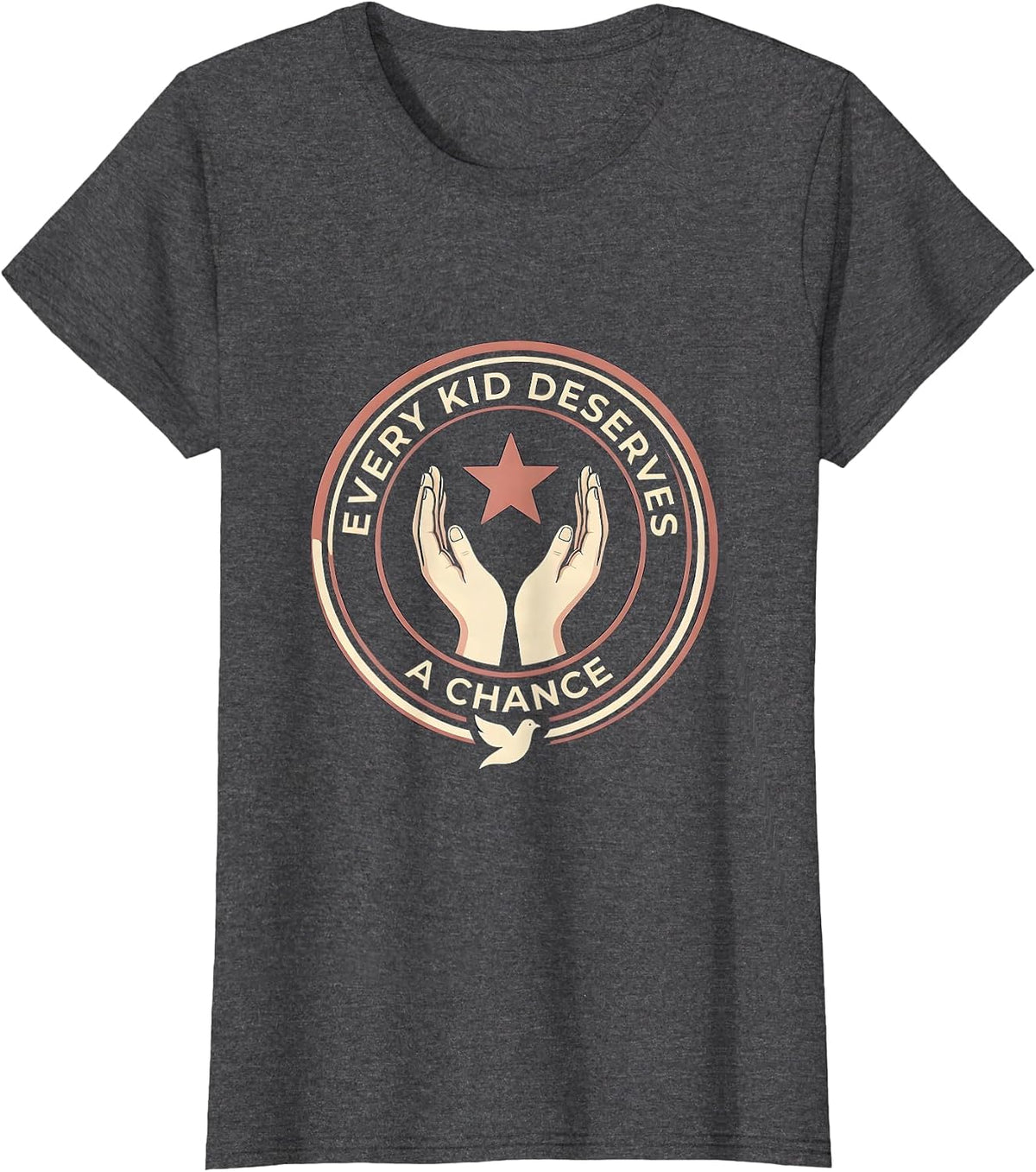 Women's Every Kid Deserves A Chance Sped Teacher Design T-Shirt - Dark Heather Grey