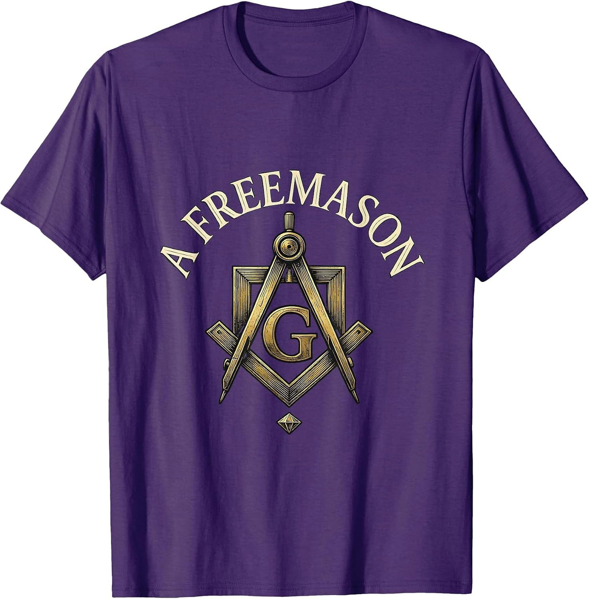 A Freemason Masonic Square And Compass Fraternal Pride T-Shirt - Purple