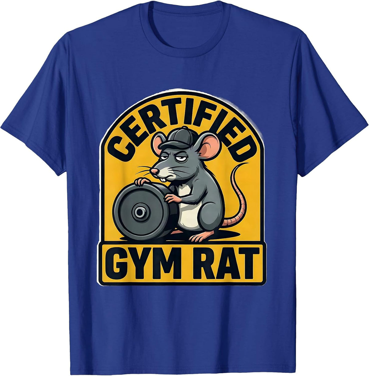 Men's Certified Gym Rat Funny Rat Lover Animal Humor T-Shirt - Royal Blue