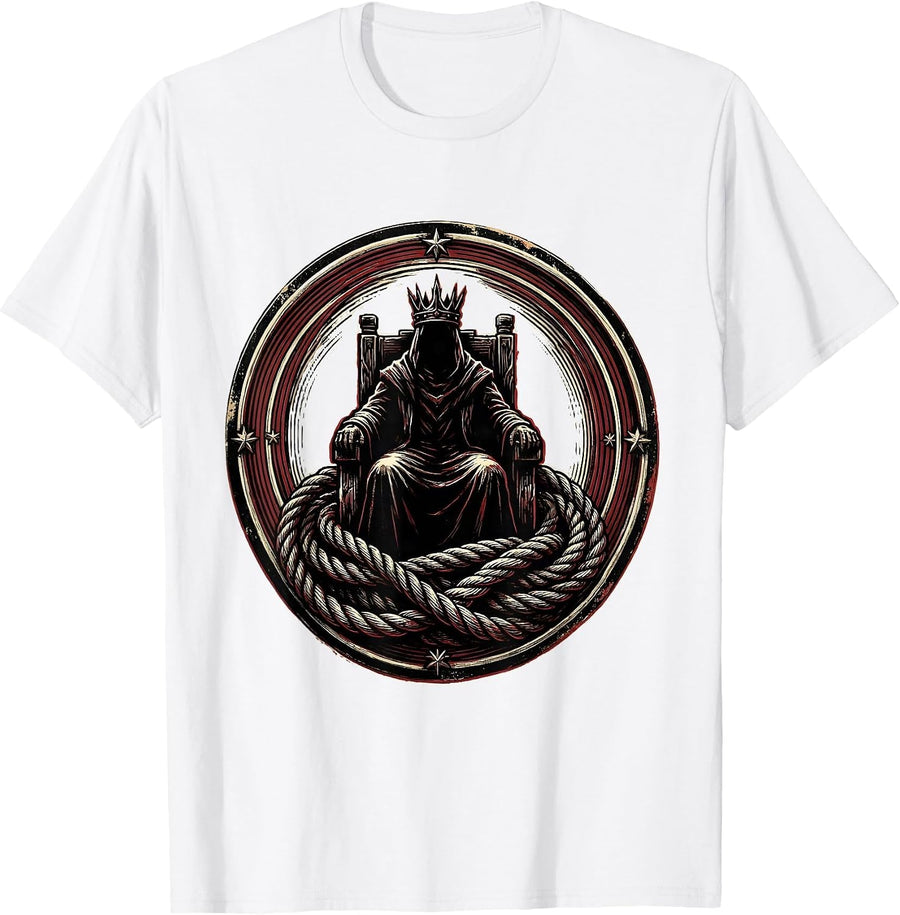 Men's Chaos Coordinator Crowned Throne Graphic Tee T-Shirt - White