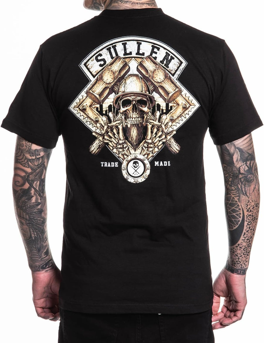 Sullen Men's Hard Work Trade Made Capsule Tattoo Lifestyle Graphic Standard Short Sleeve Tee - As Pictured