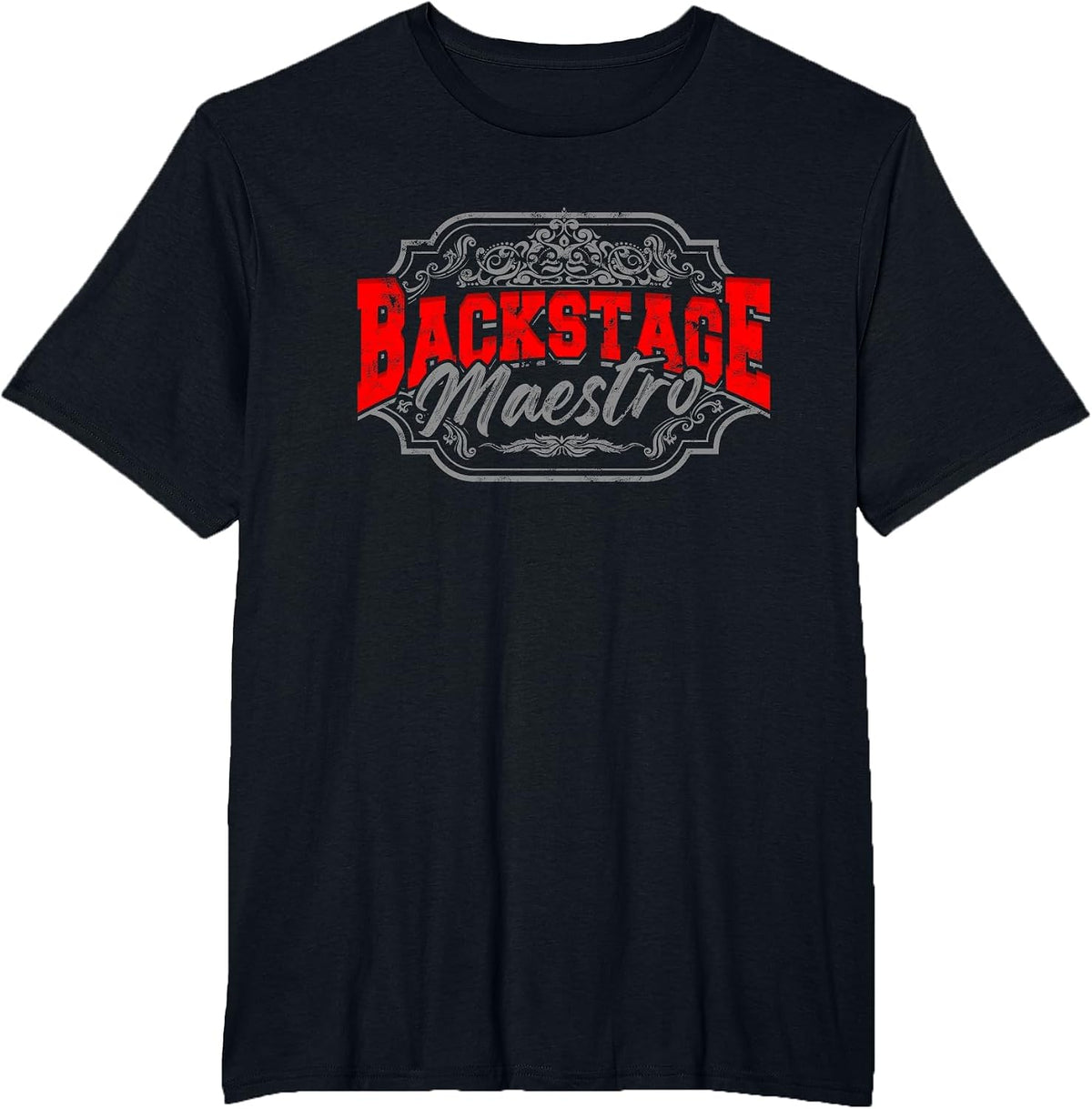 Backstage maestros Stage Manager Technical Crew T-Shirt - Black