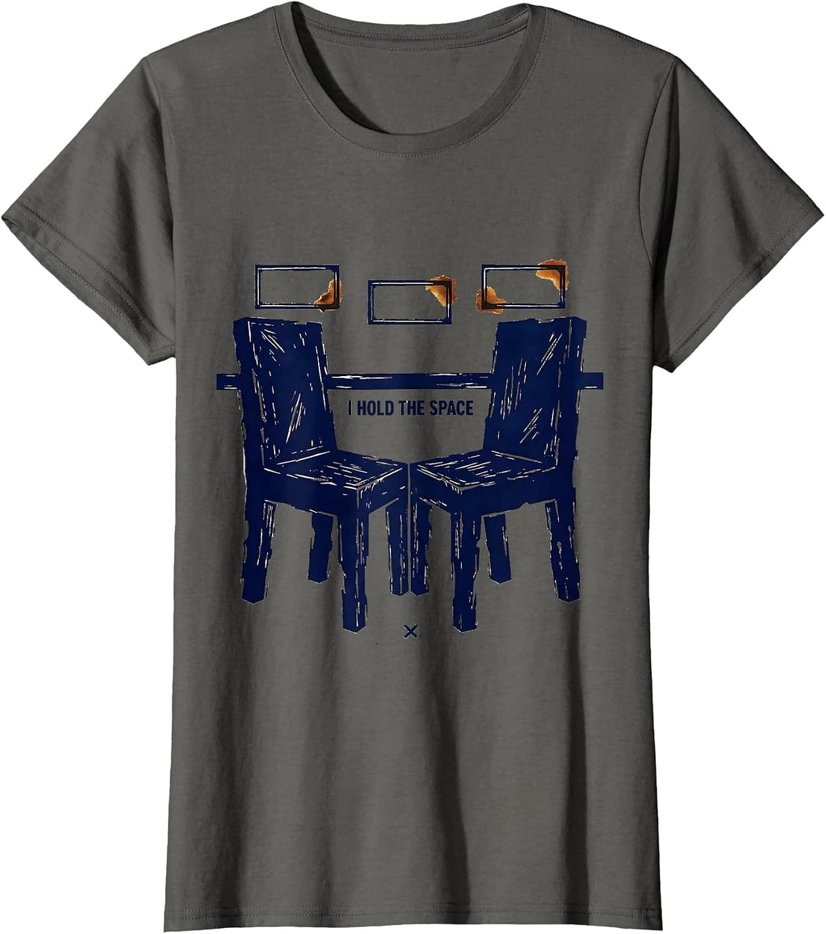 Women's I Hold The Space Social Worker Appreciation Social Work T-Shirt - Asphalt Grey