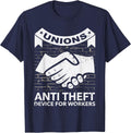 Pro-Union Worker Shirt | Proud Labor Union Workers Tee T-Shirt - Navy Blue