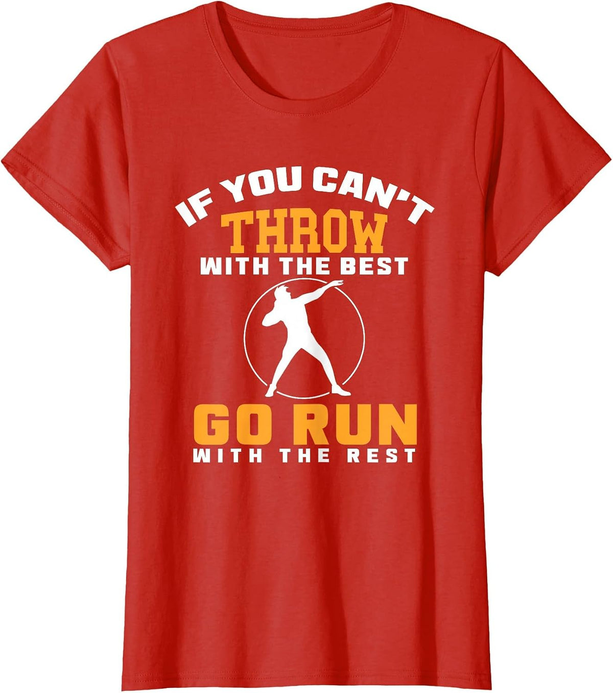Shot Put Thrower Shot Putter Athlete Throw Track and Field T-Shirt - Red