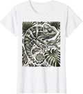 Women's Chameleon on Jungle Branch Illustration T-Shirt - White