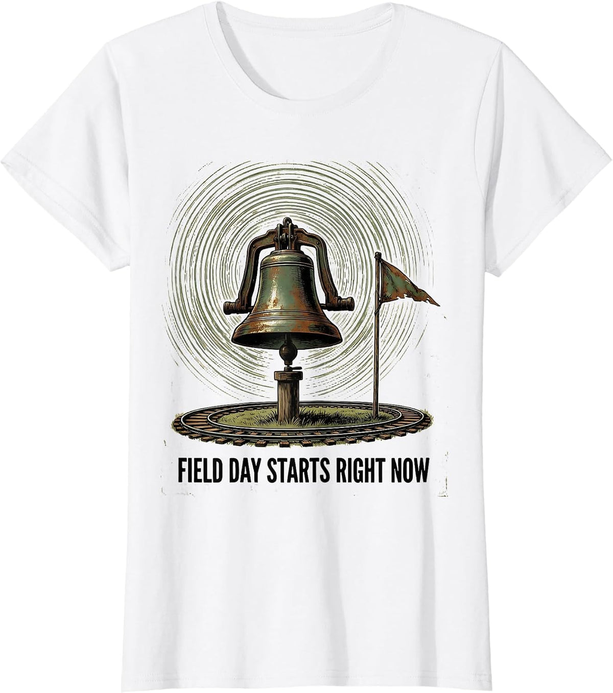 Field Day Starts Right Now Vintage School Team Spirit T-Shirt - White