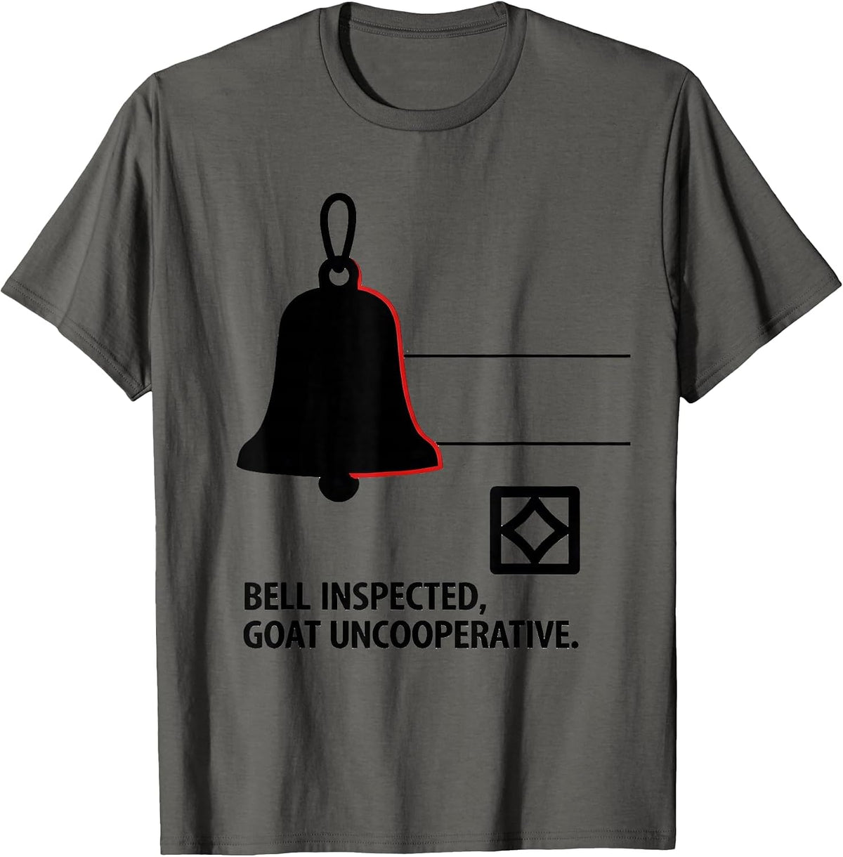 Men's Bell Inspected Goat Uncooperative Freemason Square T-Shirt - Asphalt Grey
