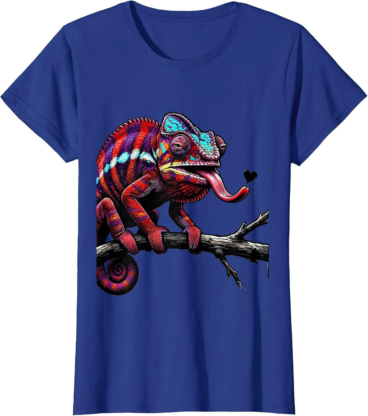 Women's Pride Chameleon Crude Humor LGBTQ Ally Funny T-Shirt - Royal Blue