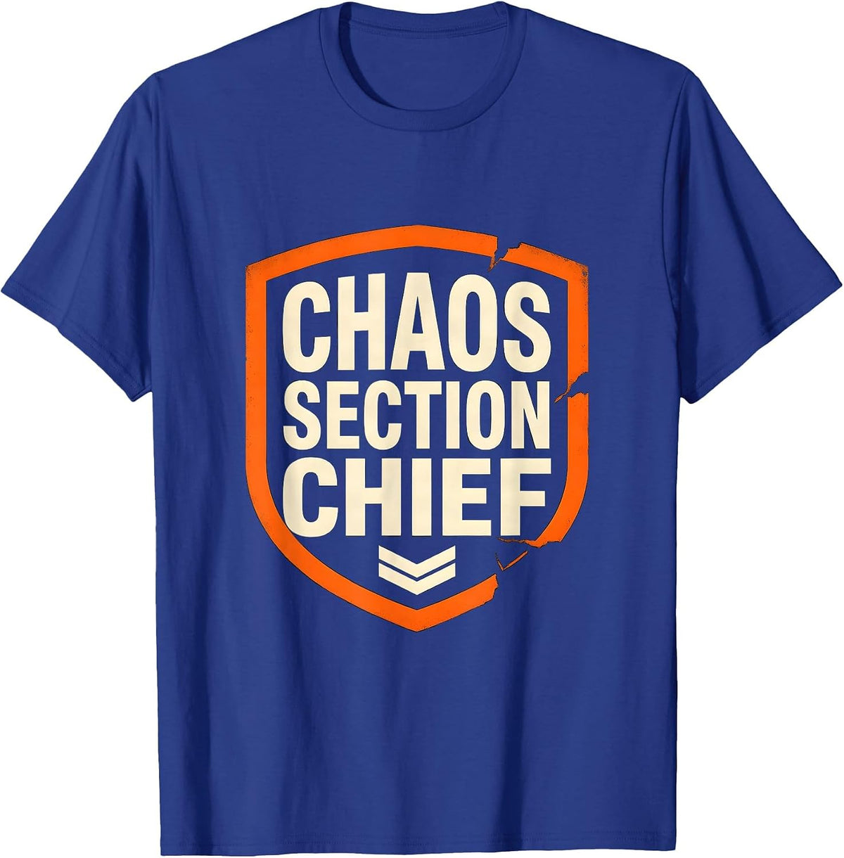 Men's Chaos Section Chief Funny Chaos Coordinator Workplace Humor T-Shirt - Royal Blue