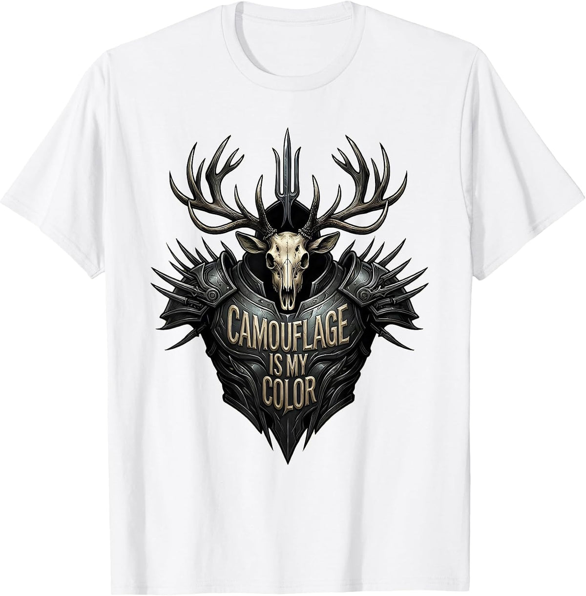 Men's Camouflage Is My Color Hunting Design T-Shirt - White