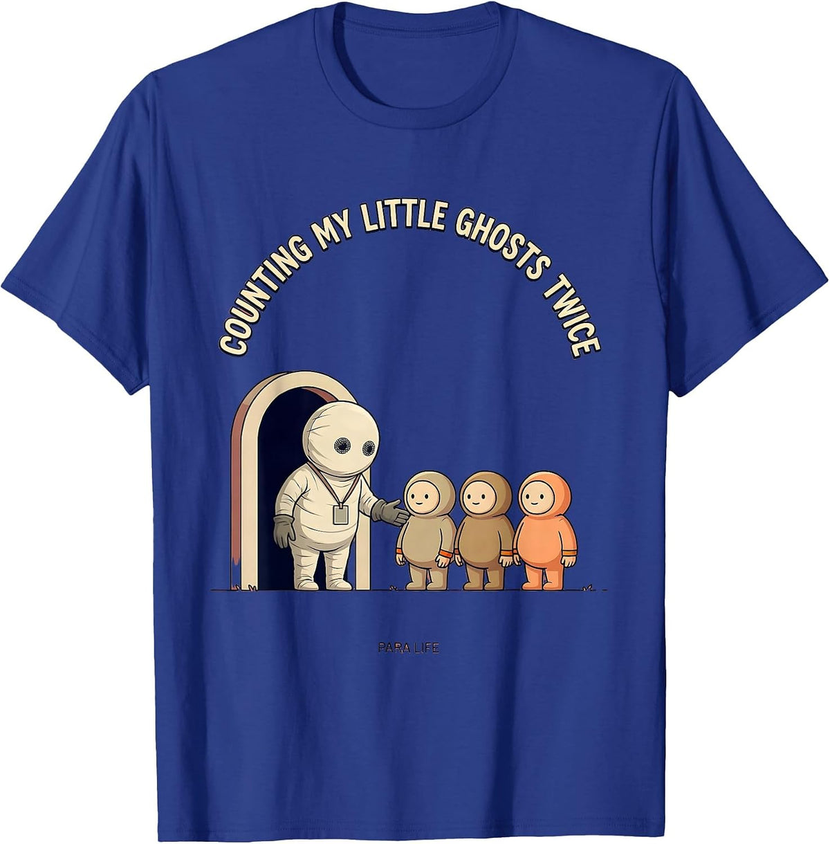 Men's Counting My Little Ghosts Twice, Para Life Paraeducator T-Shirt - Royal Blue