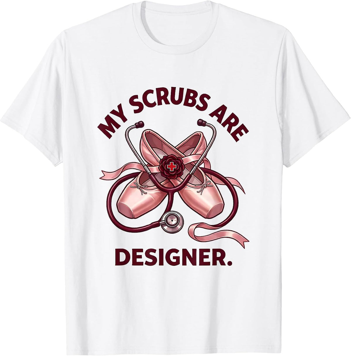 Men's My Scrubs Are Designer Funny Nurse Design T-Shirt - White