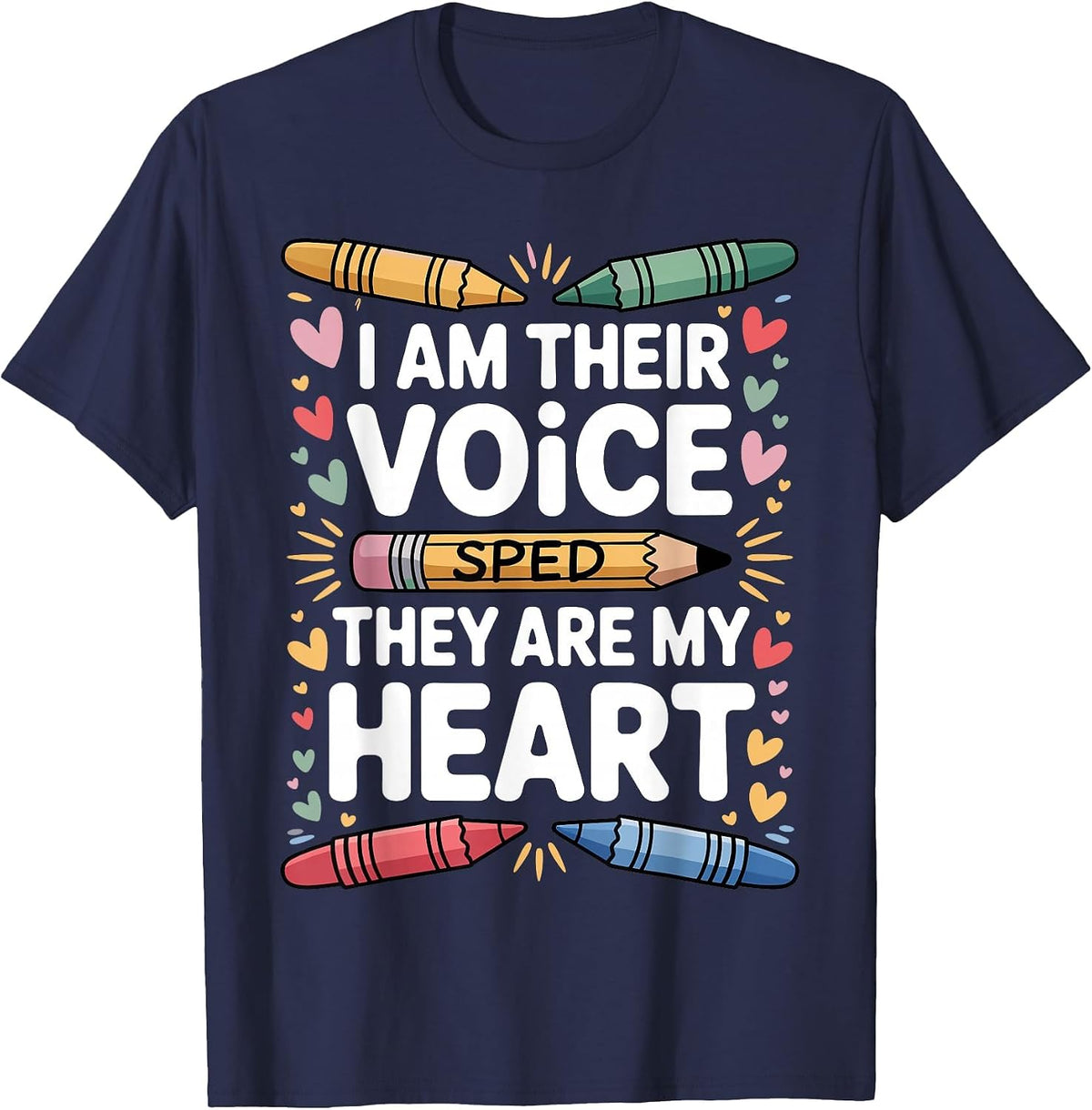 IEP SPED Teacher Art for Men Women Special Education Teacher T-Shirt - Navy Blue