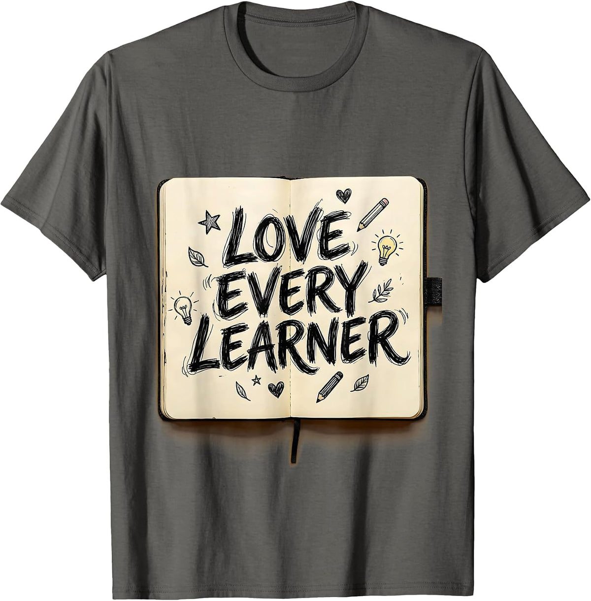 Men's Love Every Learner Special Education Design T-Shirt - Asphalt Grey