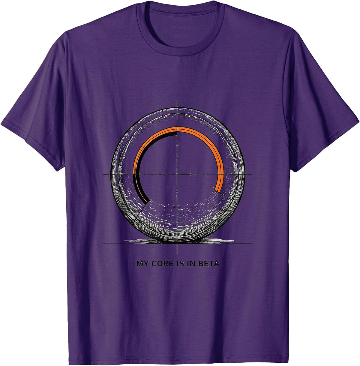 My Core Is In Beta Funny Gym Workout Weightlifting Humor T-Shirt - Purple