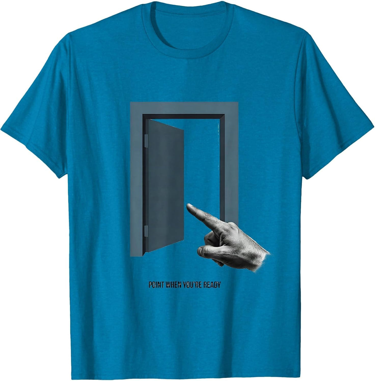 Point When You're Ready Editorial Conceptual Speech Language T-Shirt - Sapphire Blue