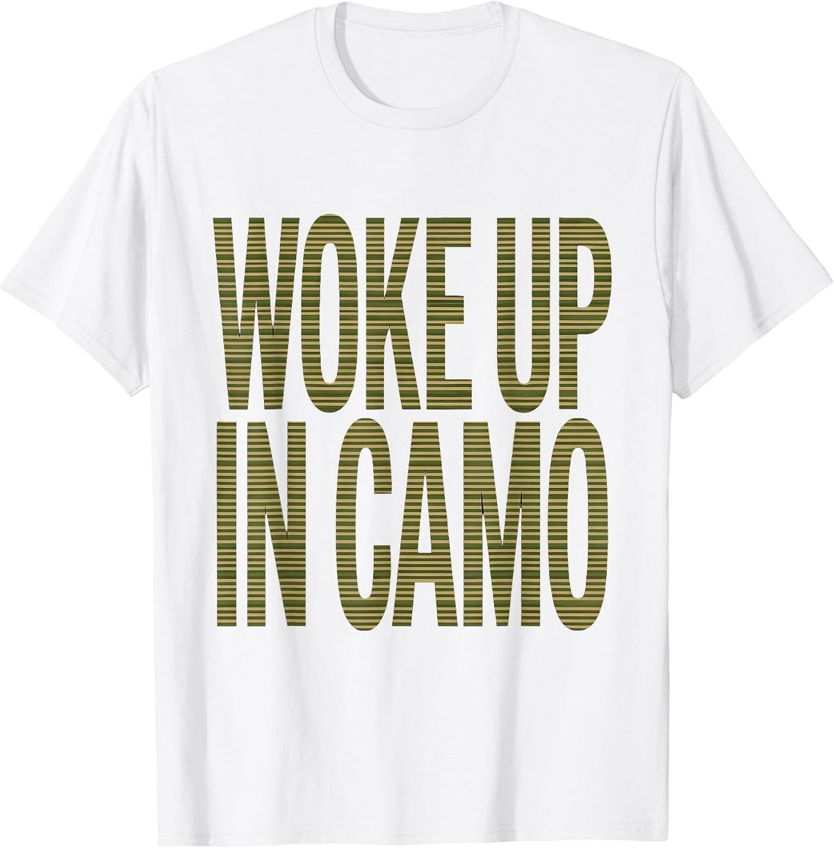 Men's Woke Up In Camo Duck Hunting Design T-Shirt - White