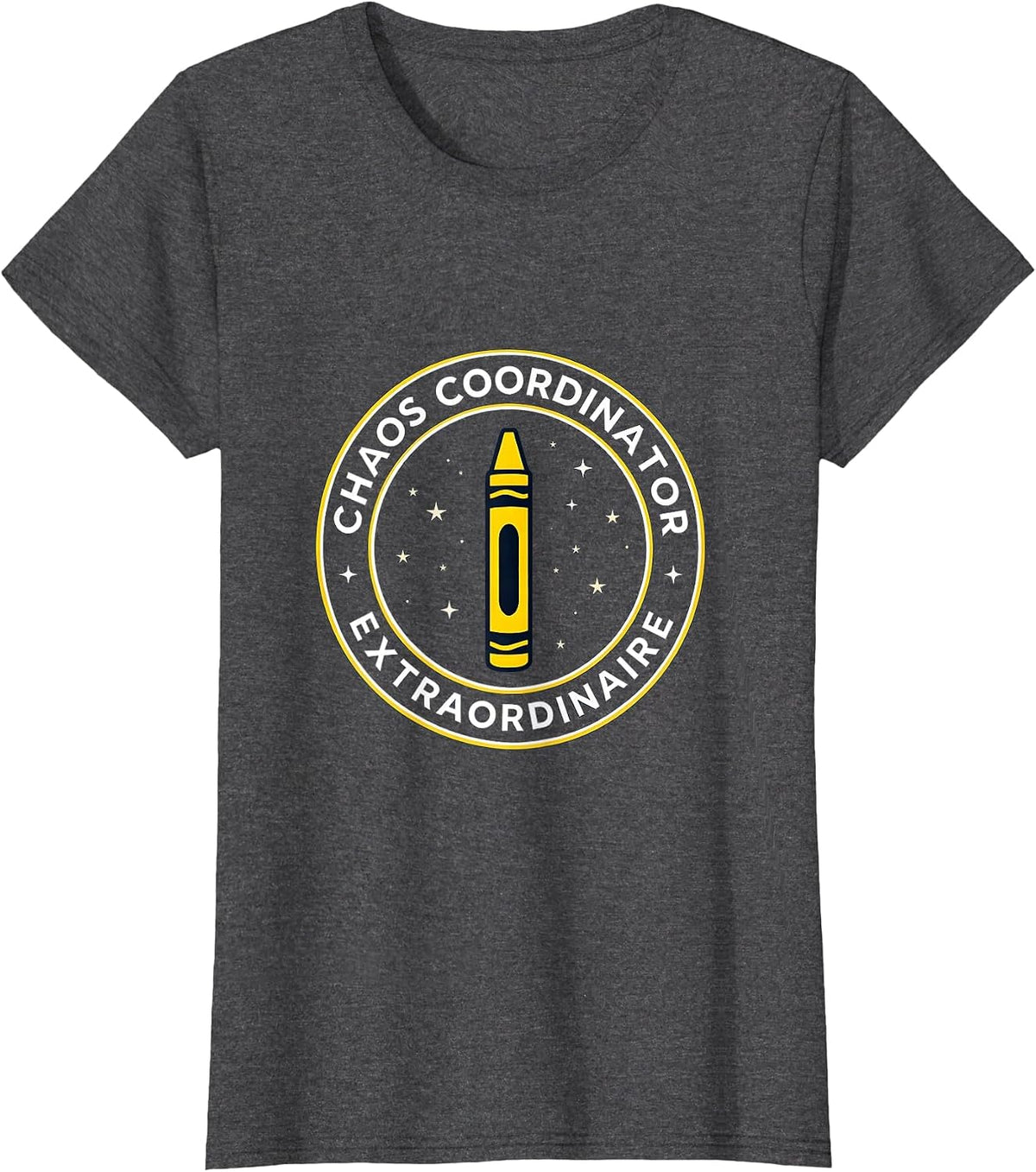 Women's Chaos Coordinator Extraordinaire PreK Teacher T-Shirt - Dark Heather Grey