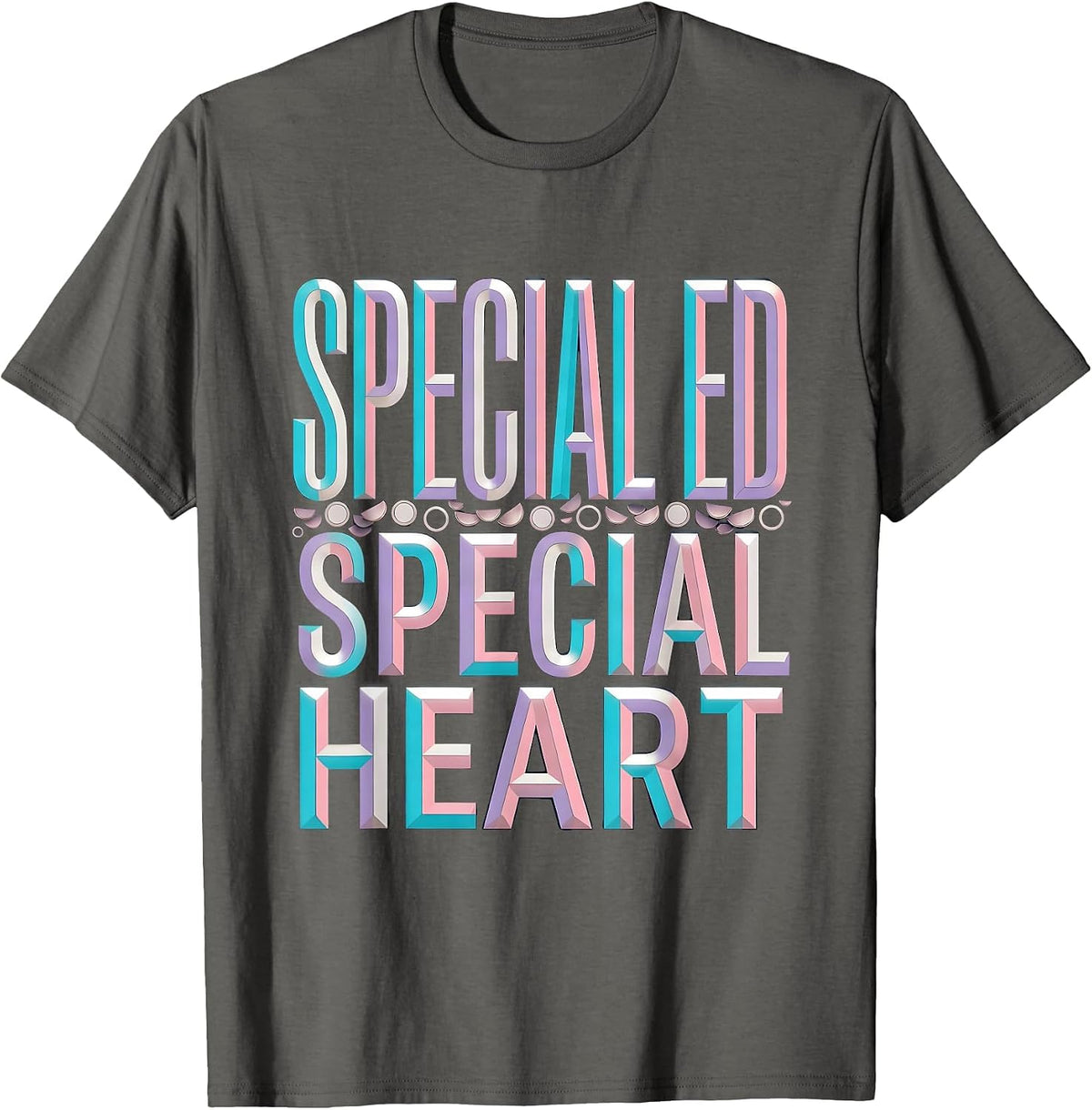 Men's Special Ed Special Heart educator Design T-Shirt - Asphalt Grey