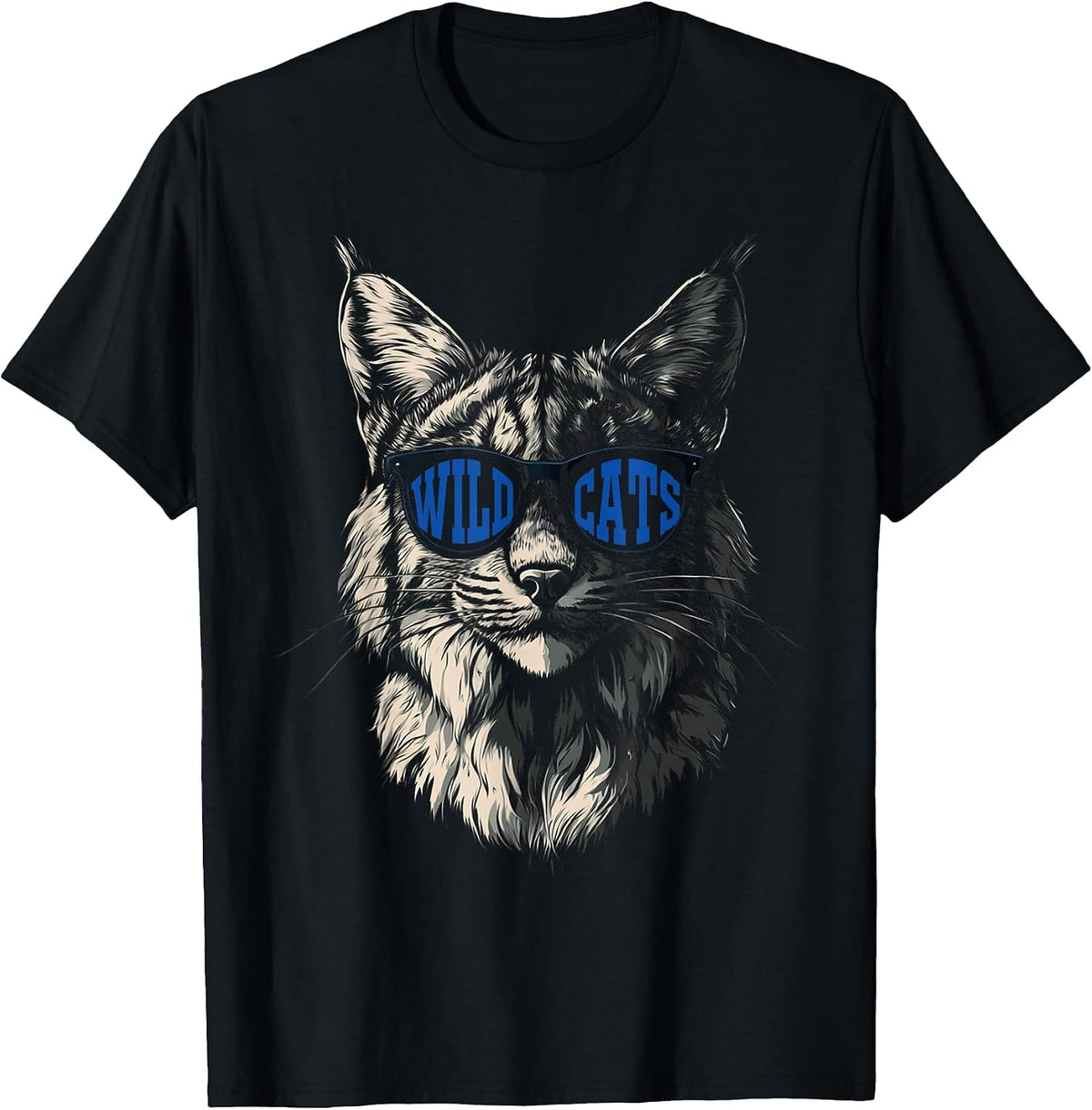 Classic Wildcats Name Styles | Cat's Lovers Animal Game Day T-Shirt - Black