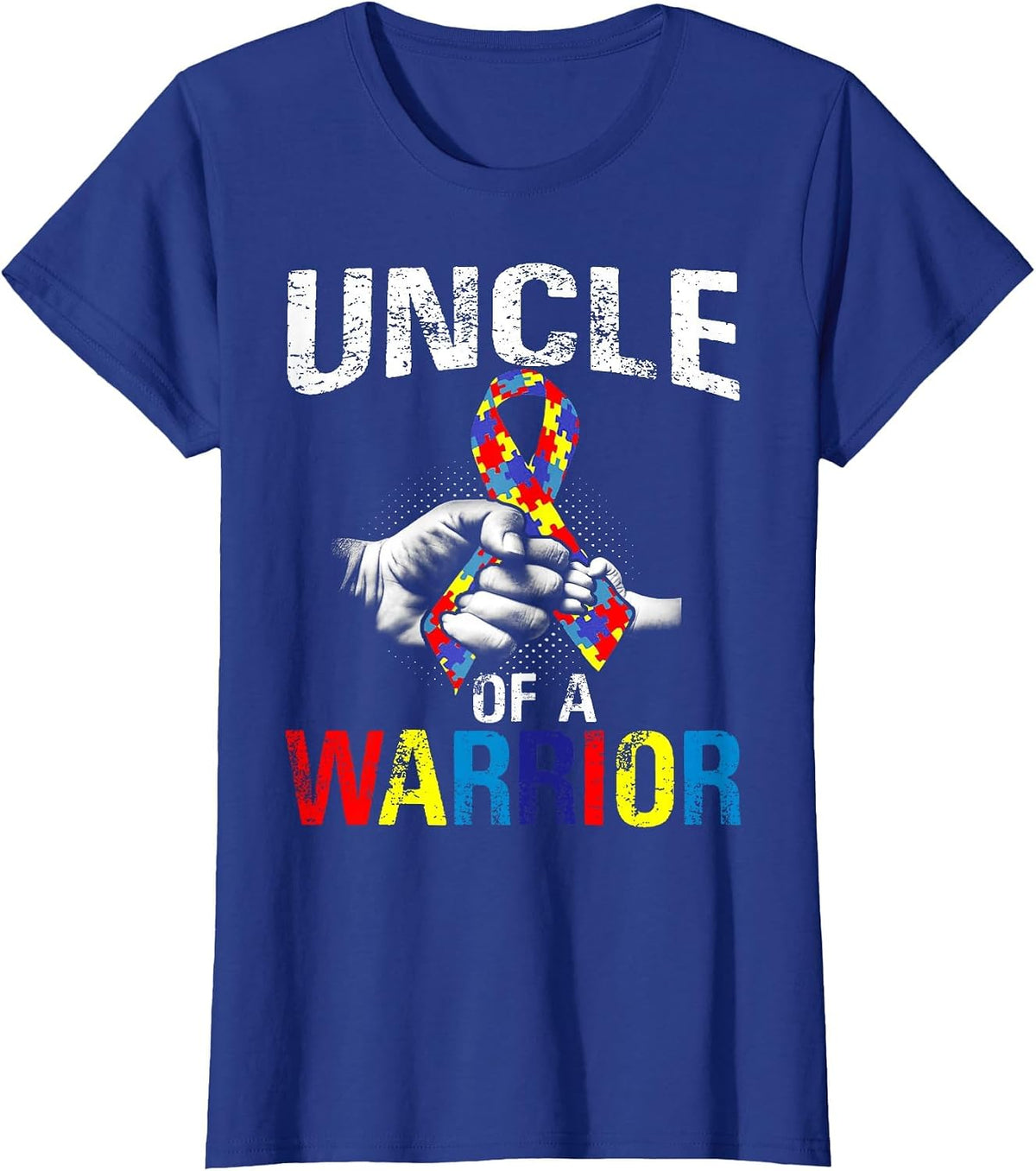 Uncle of A Warrior Autism Awareness T-Shirt - Royal Blue
