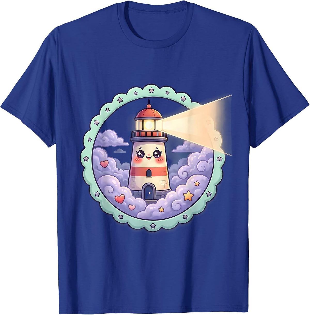Special Education Lighthouse Beam Through Fog Design T-Shirt - Royal Blue