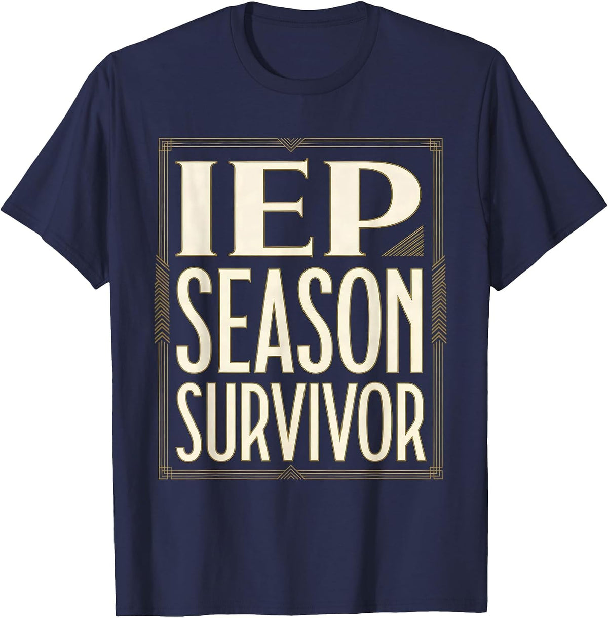 Men's IEP Season Survivor Special Education Teacher T-Shirt - Navy Blue