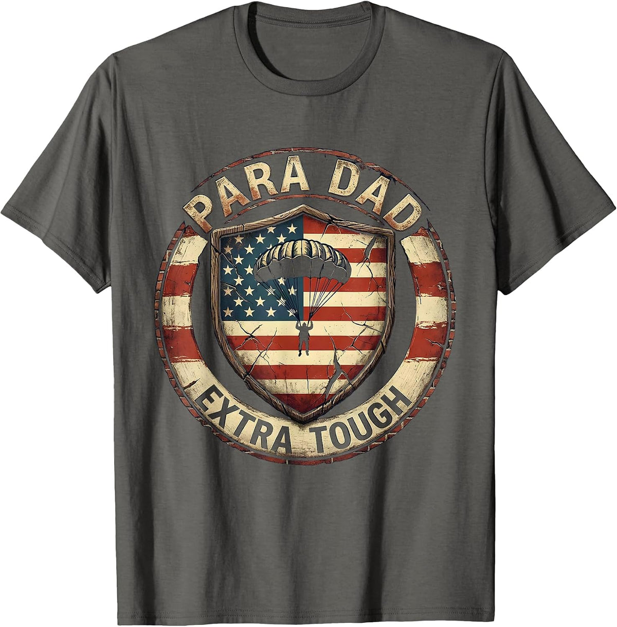 Men's Para Dad Extra Tough Father Appreciation Design T-Shirt - Asphalt Grey