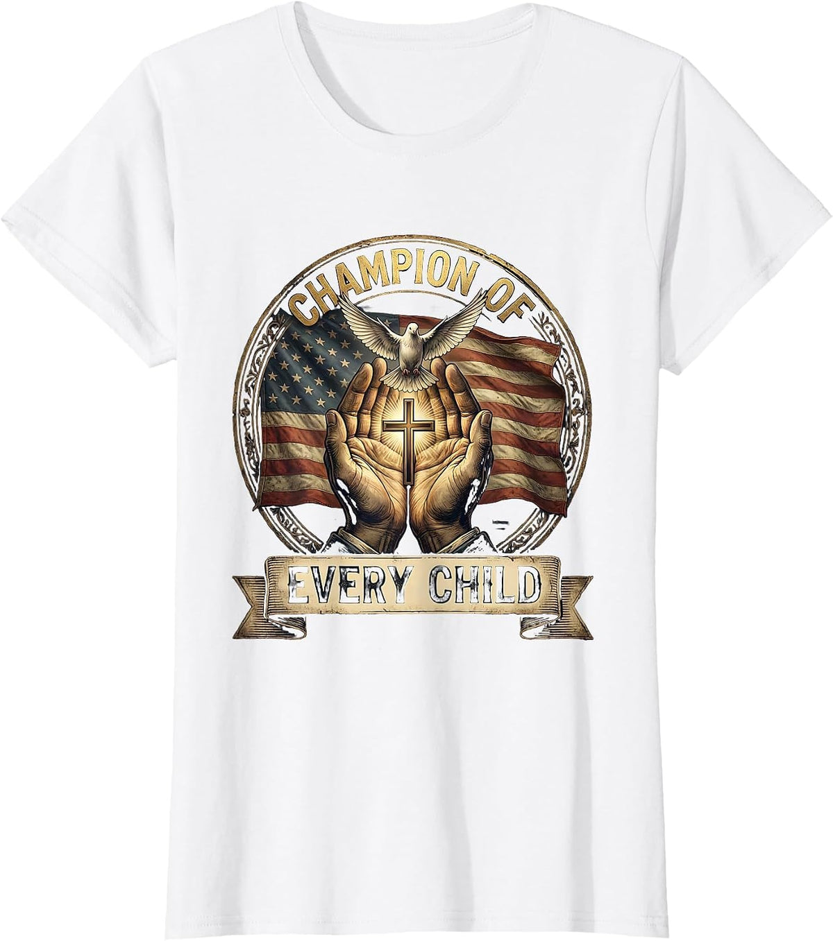 Champion of Every Child Special Education Design T-Shirt - White