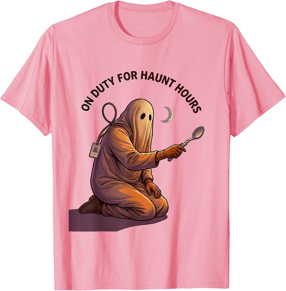 Men's On Duty For Haunt Hours Funny SPED Paraprofessional T-Shirt - Pink