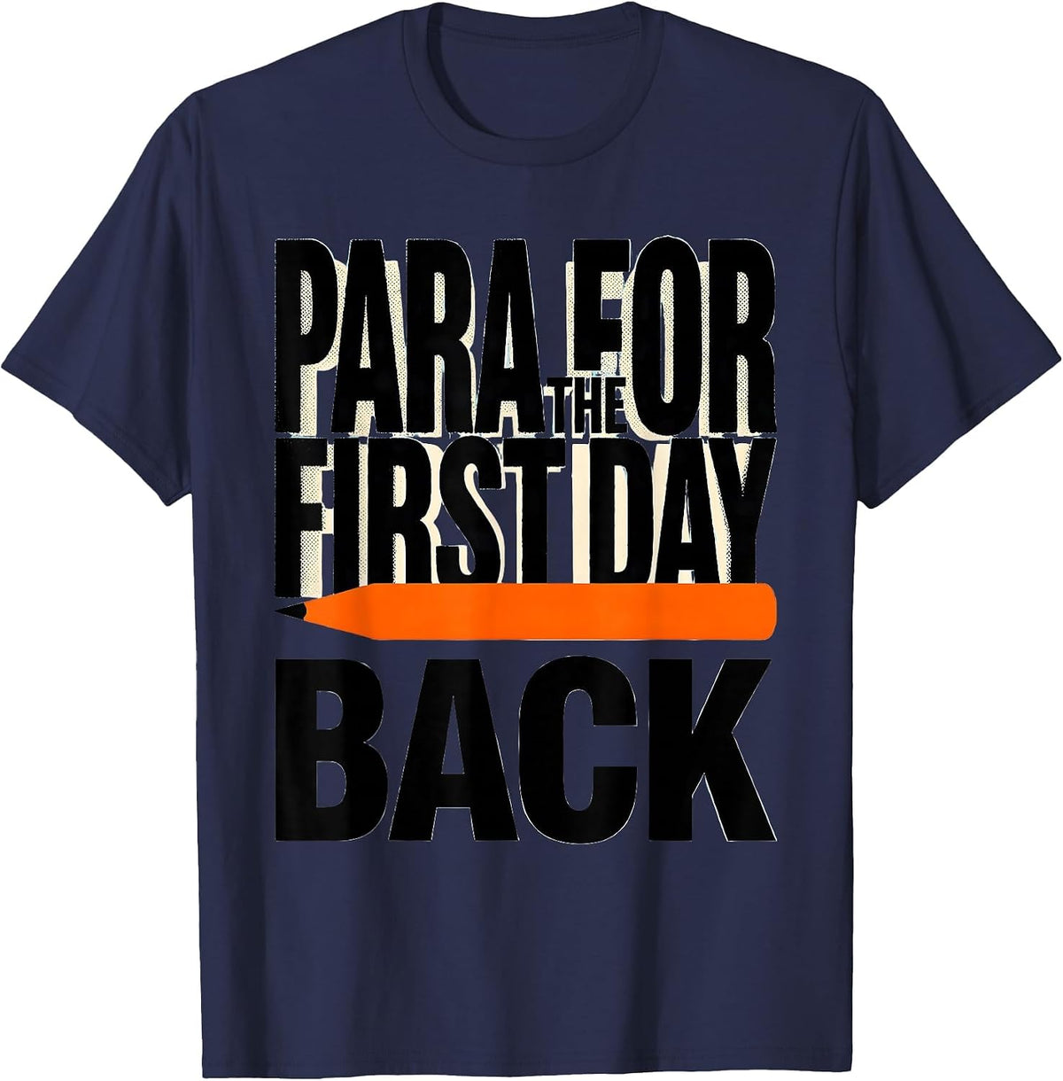 Men's Para For The First Day Back Brutalist Graphic T-Shirt - Navy Blue