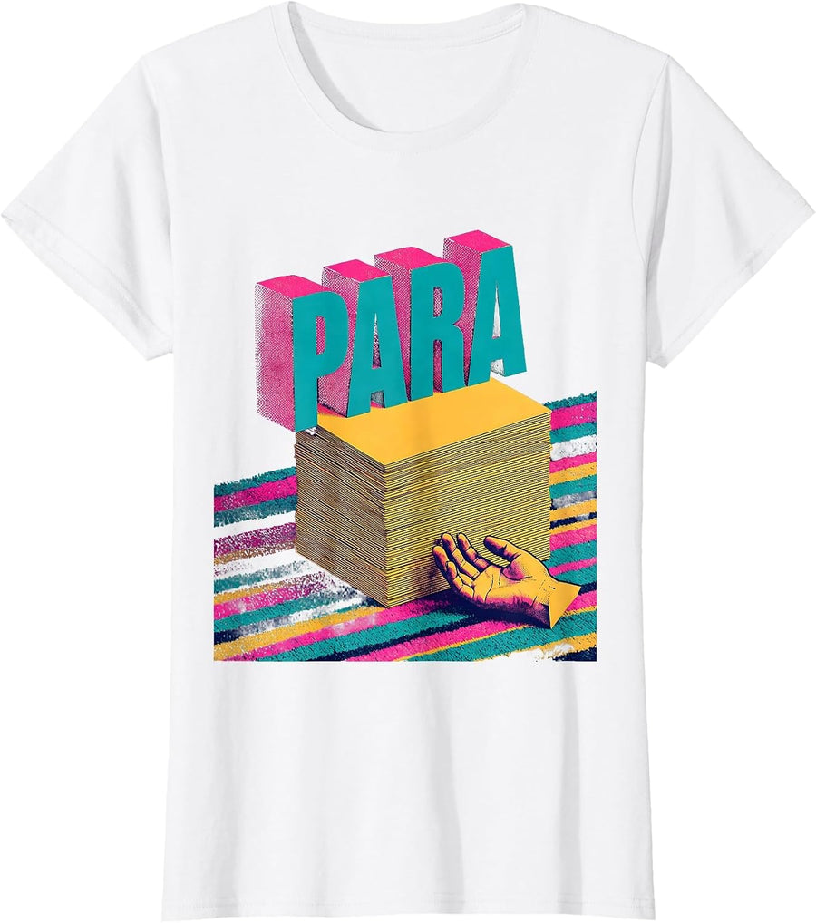 Women's Para Risograph Paraprofessional Paraeducator Teacher Aide T-Shirt - White