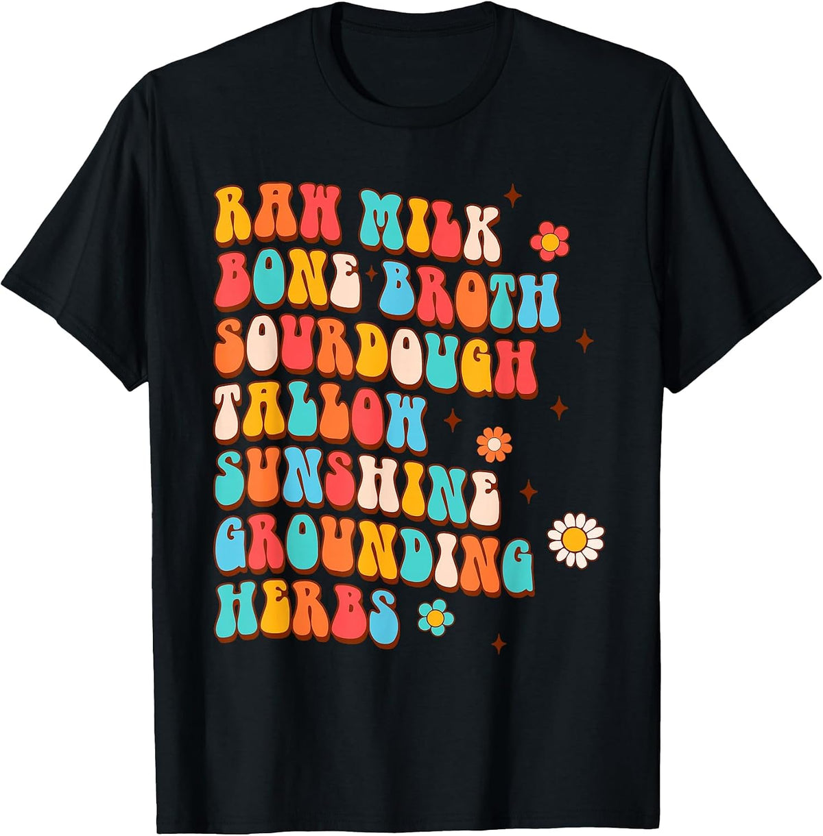 Homestead Crunchy Mom Raw Milk Homestead Holistic Mama T-Shirt - Black
