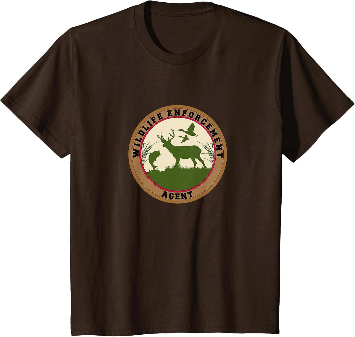 Wildlife Enforcement Agent Officer Uniform Duty T-Shirt - Brown