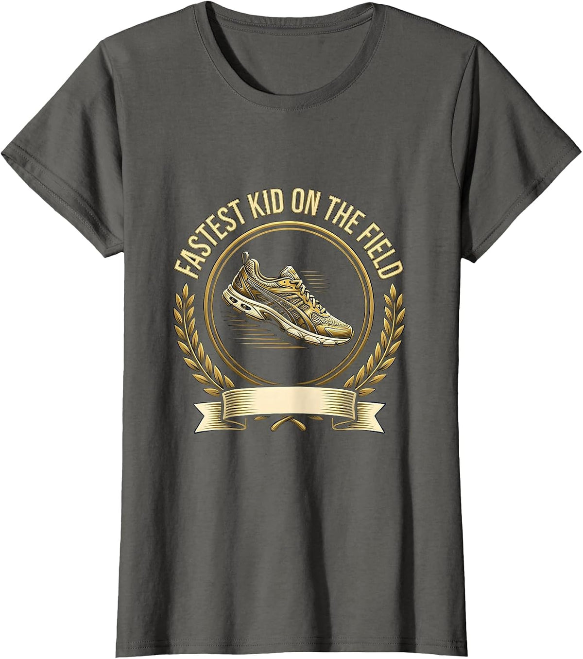 Fastest Kid on the Field Day Design T-Shirt - Asphalt Grey