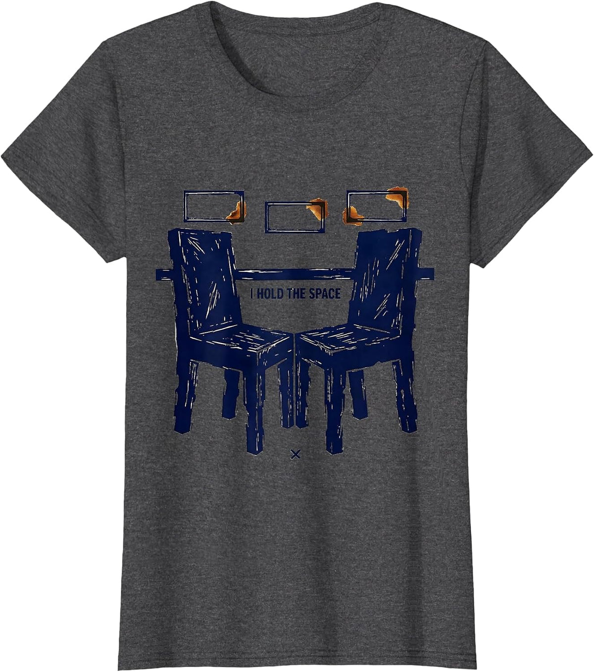 Women's I Hold The Space Social Worker Appreciation Social Work T-Shirt - Dark Heather Grey